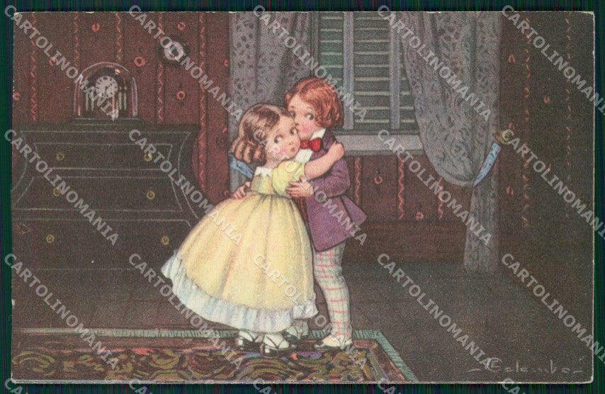 Colombo Art Deco Children serie 2094 postcard cartolina QT6432 – fronte