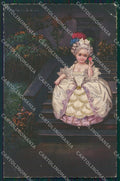 Colombo Art Deco Girl CREASES serie 2035 postcard cartolina QT6451 – fronte