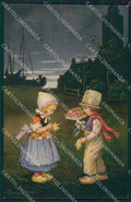 Colombo Art Deco Dutch Children serie 2416 postcard cartolina QT6453 – fronte