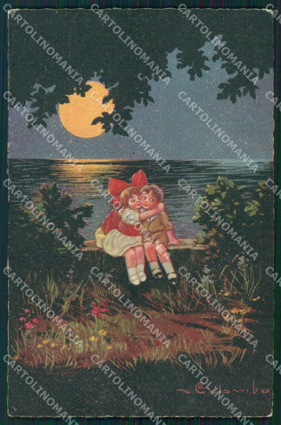 Colombo Art Deco Children serie 1743 postcard cartolina QT6459 – fronte
