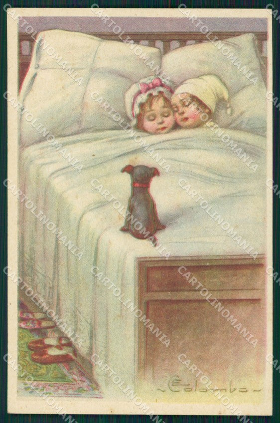 Colombo Art Deco Children serie 618 postcard cartolina QT6467 – fronte