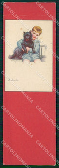 Colombo Art Deco Baby and Spitz dog serie 587 mini postcard cartolina QT6476 – fronte