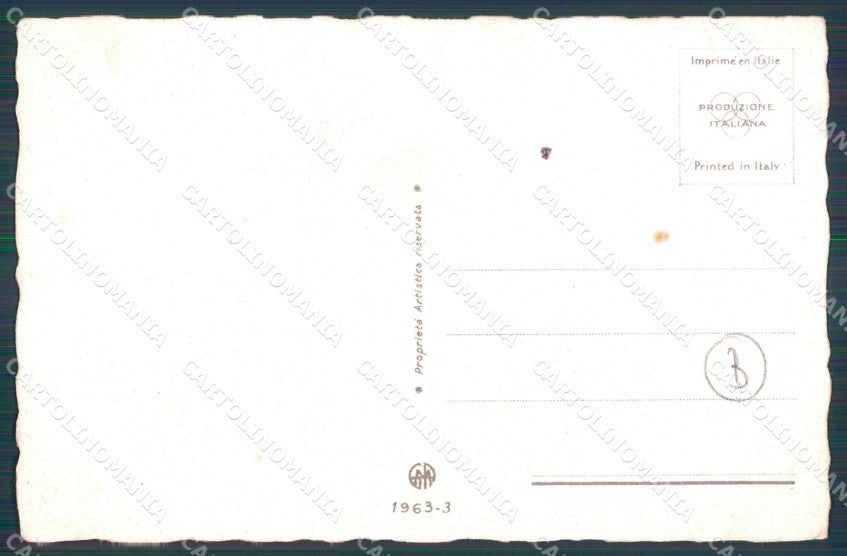 Colombo Art Deco Geisha HOLE CREASES serie 1963 postcard cartolina QT6502 – retro