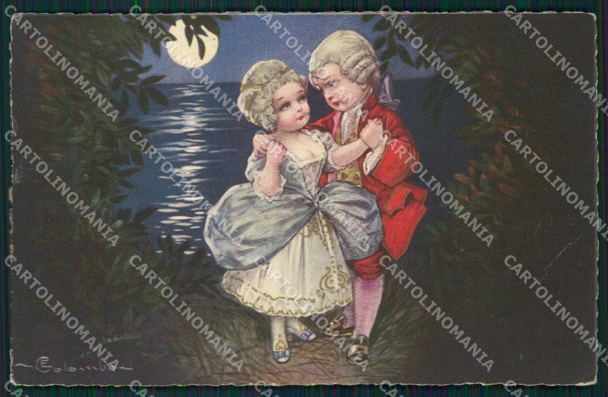 Colombo Art Deco Children SOFT CREASE serie 2036 postcard cartolina QT6506 – fronte