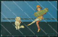 Colombo Art Deco Boy and Dog serie 2222 postcard cartolina QT6511 – fronte