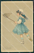 Colombo Art Deco Girl serie 479 postcard cartolina QT6524 – fronte