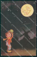 Colombo Art Deco Dutch Boy Paper Moon CREASES serie 1903 postcard QT6531 – fronte