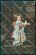 Colombo Art Deco Geisha serie 2113 postcard cartolina QT6543 – fronte
