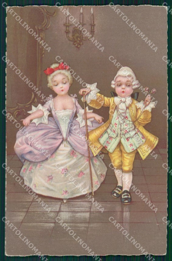 Colombo Art Deco Children serie 2038 postcard cartolina QT6546 – fronte