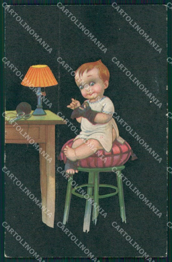 Colombo Art Deco Boy SOFT CREASES serie 2045 postcard cartolina QT6548 – fronte