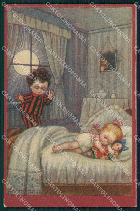 Colombo Art Deco Children CORNER CREASE serie 2126 postcard cartolina QT6552 – fronte