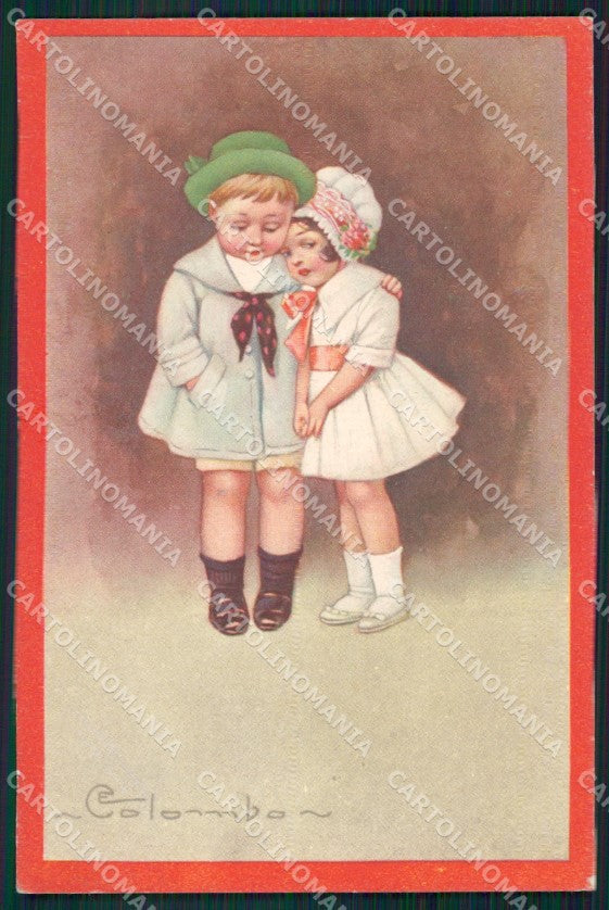 Colombo Art Deco Children serie 582 postcard cartolina QT6554 – fronte