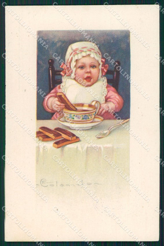 Colombo Art Deco Baby serie 652 postcard cartolina QT6556 – fronte