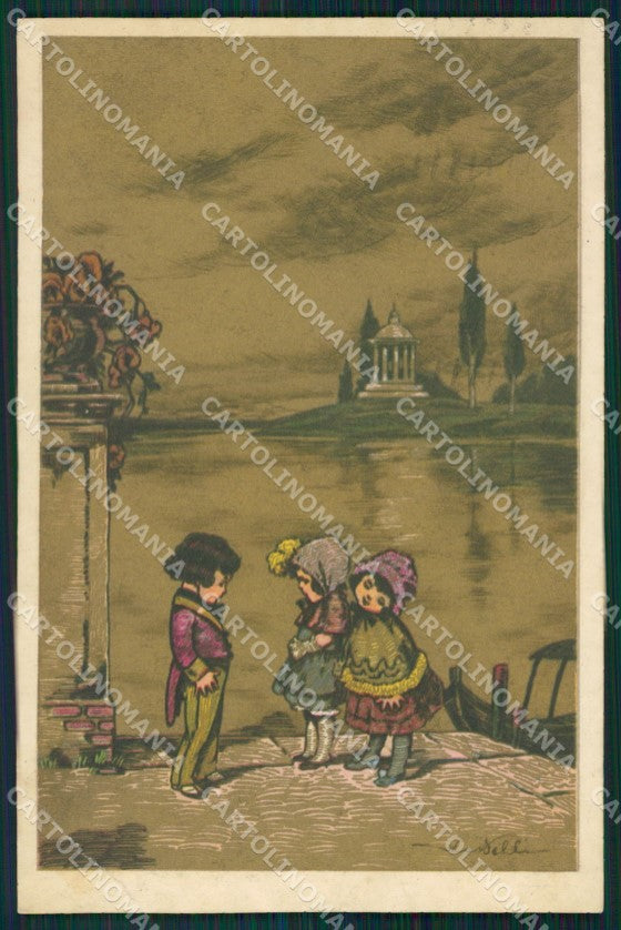 Castelli Children CORNER CREASE Degami serie 2094 postcard cartolina QT6610 – fronte