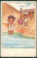 Castelli Children Sea CREASES Degami postcard cartolina QT6621 – fronte