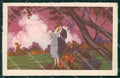 Corbella Italian Art Deco Romantic Couple Degami serie 66 postcard QT6685 – fronte