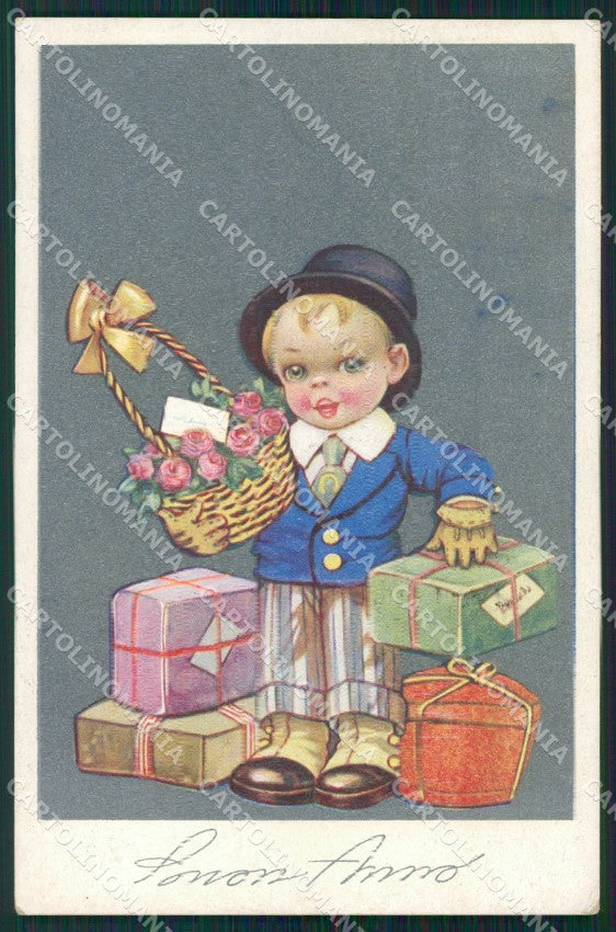 Colombo Art Deco Boy Degami postcard cartolina QT6693 – fronte