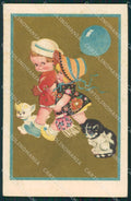 Children Cat Dog Degami serie 2117 postcard cartolina QT6694 – fronte