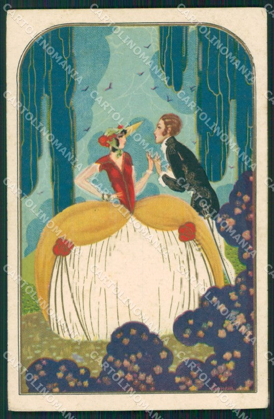 Leonem Leonessi Italian Art Deco Degami serie 1047 postcard cartolina QT6703 – fronte