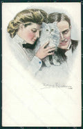 Clarence Underwood Lady SOFT CREASE MM Vienne 388 postcard cartolina QT6841 – fronte