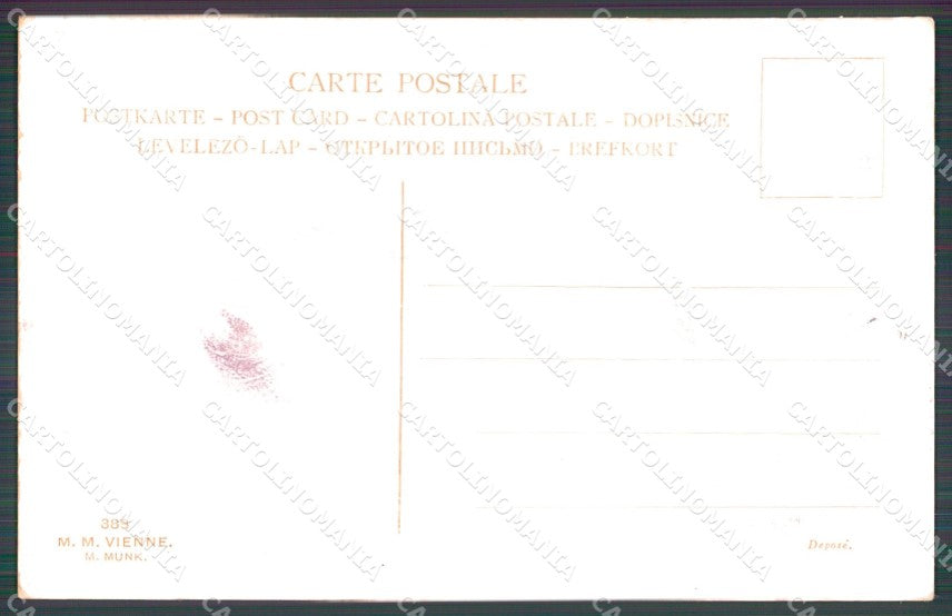 Clarence Underwood Lady SOFT CREASE MM Vienne 388 postcard cartolina QT6841 – retro