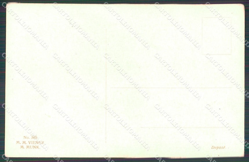 Clarence Underwood Lady and Dog MM Vienne 388 postcard cartolina QT6842 – retro