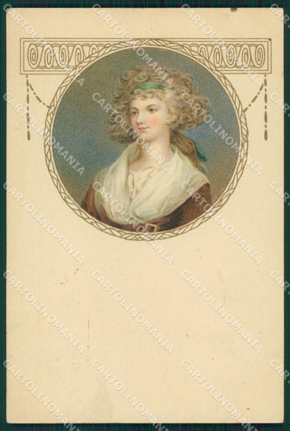 Art Nouveau Lady Dondorf serie 233 postcard cartolina QT6867 – fronte