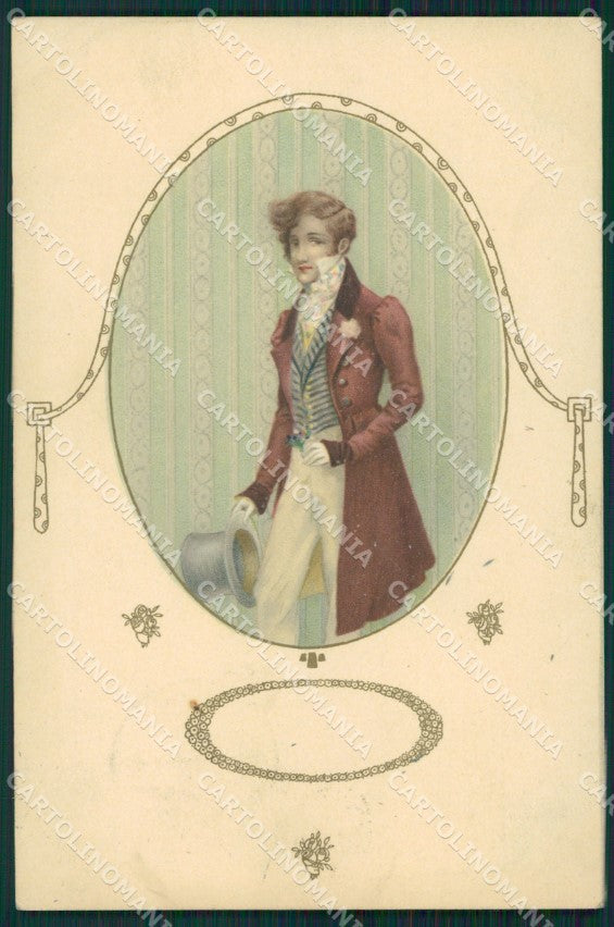 Art Nouveau Man Dondorf serie 178 postcard cartolina QT6872 – fronte
