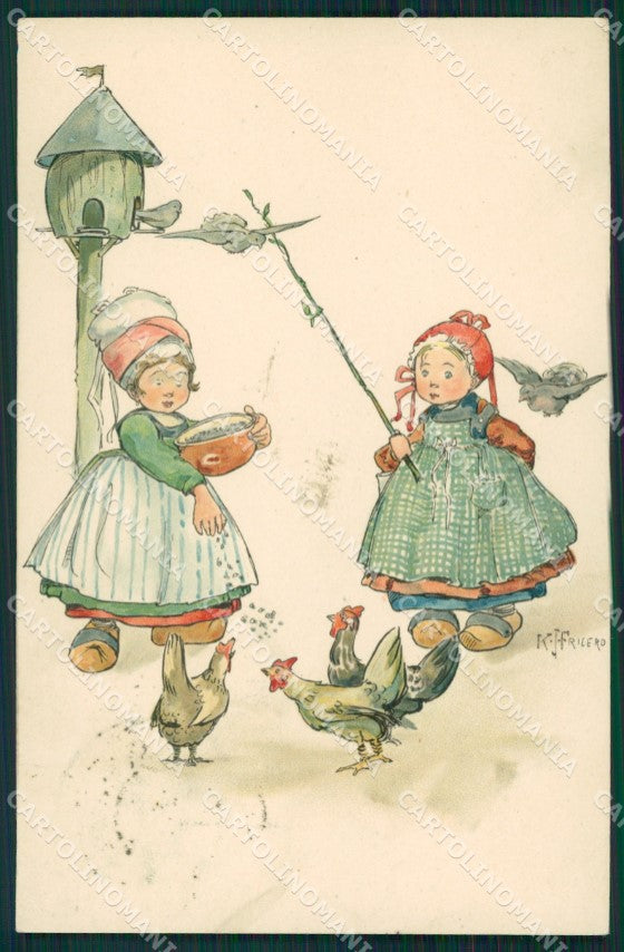 Fricero Kate Children Dondorf serie 399 postcard cartolina QT6875 – fronte