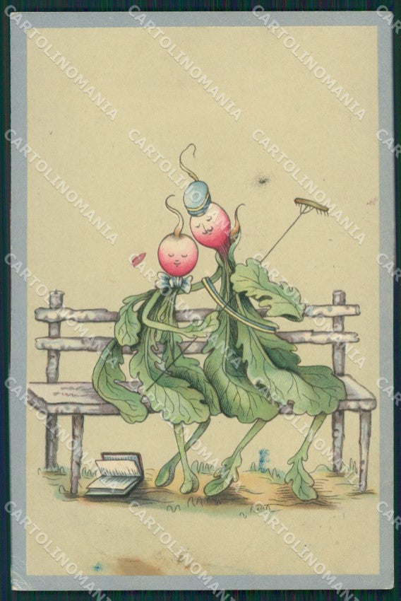 Dressed Radishes Dondorf serie 274 postcard cartolina QT6897 – fronte