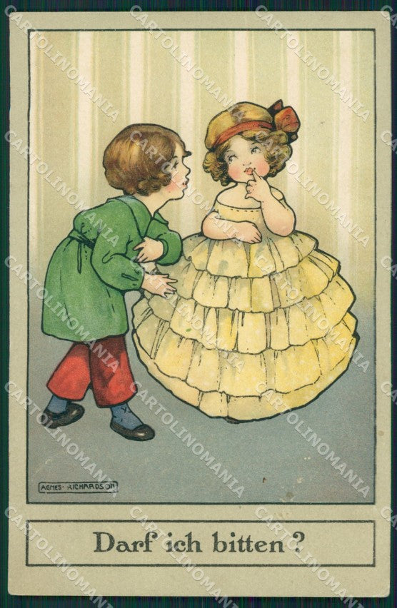 Agnes Richardson Children Dondorf serie 506 postcard cartolina QT6911 – fronte