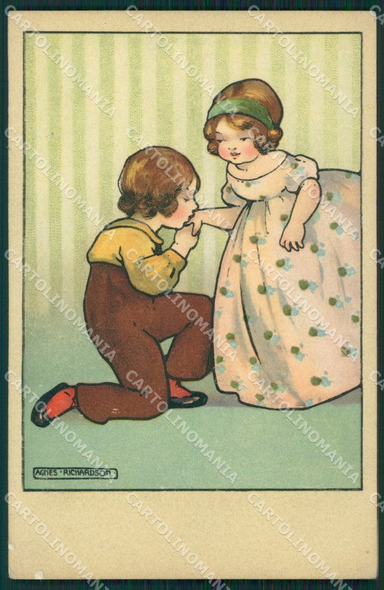 Agnes Richardson Children CORNER CREASE Dondorf serie 505 postcard QT6912 – fronte