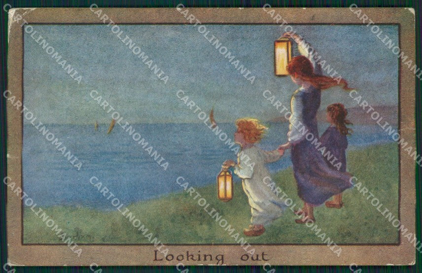 Barham Sybil Children CREASES Faulkner serie 1190 postcard cartolina QT6923 – fronte