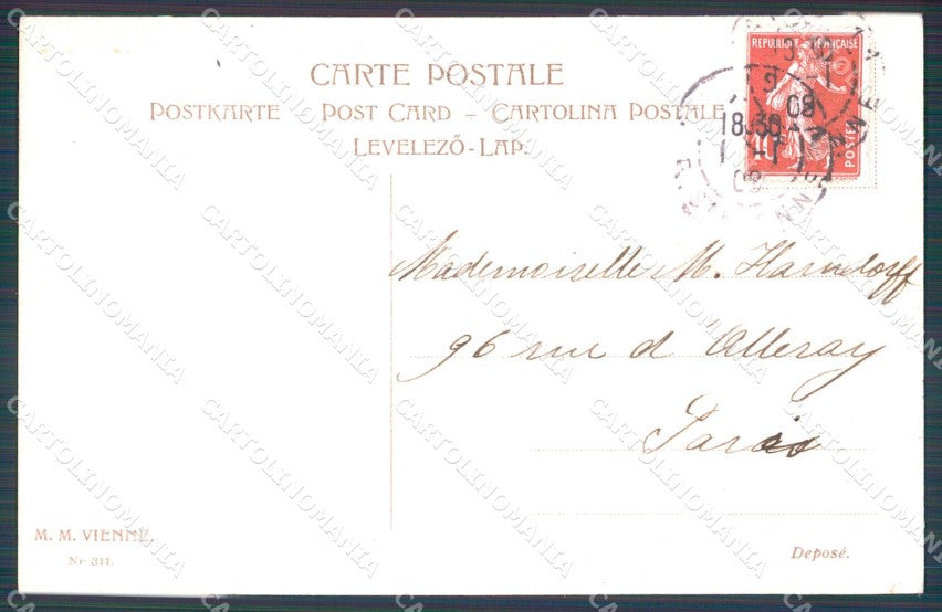 Parkinson Christmas New Year Greetings Children MM Vienne 311 postcard QT6951 – retro