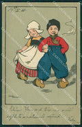 Ethel Parkinson Dutch Children Dondorf serie 380 postcard cartolina QT6960 – fronte