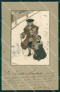 Parkinson Christmas New Year Greetings Children MM Vienne 165 postcard QT6962 – fronte