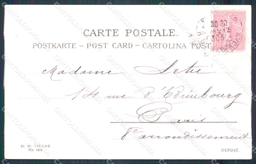 Ethel Parkinson Christmas New Year Greetings MM Vienne 165 postcard QT6964 – retro