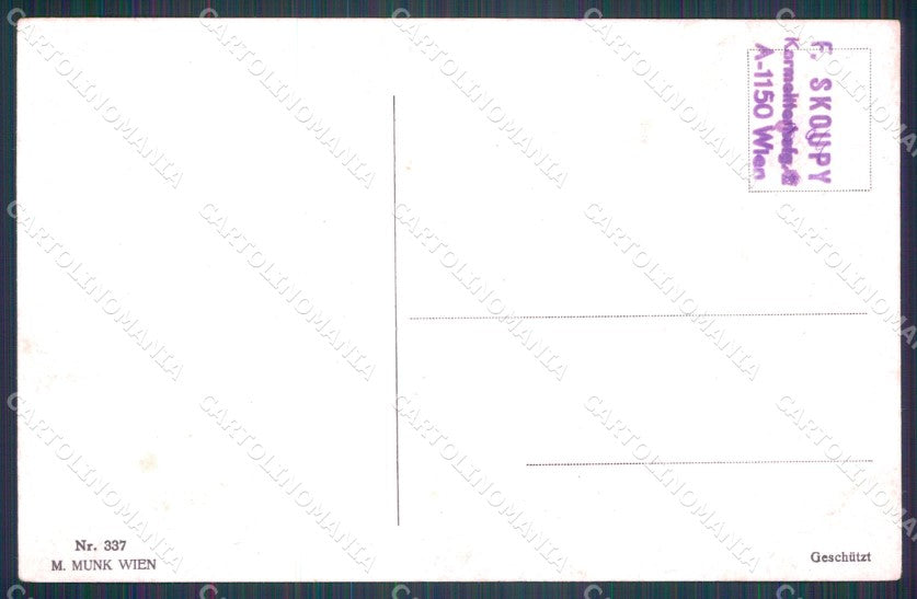 Fox Hunting Horse MM Wien 337 postcard cartolina QT7004 – retro