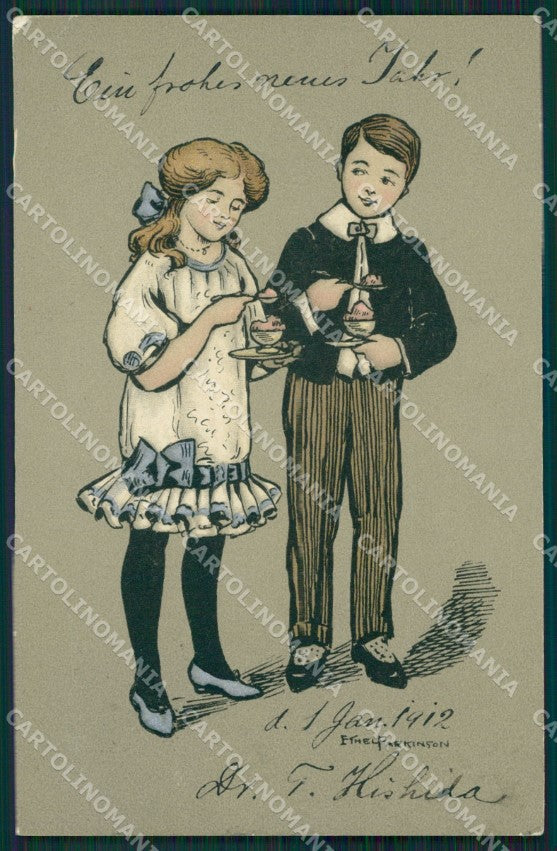 Ethel Parkinson Children CORNER CREASE Dondorf serie 475 postcard QT7022 – fronte