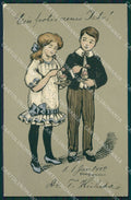 Ethel Parkinson Children CORNER CREASE Dondorf serie 475 postcard QT7022 – fronte