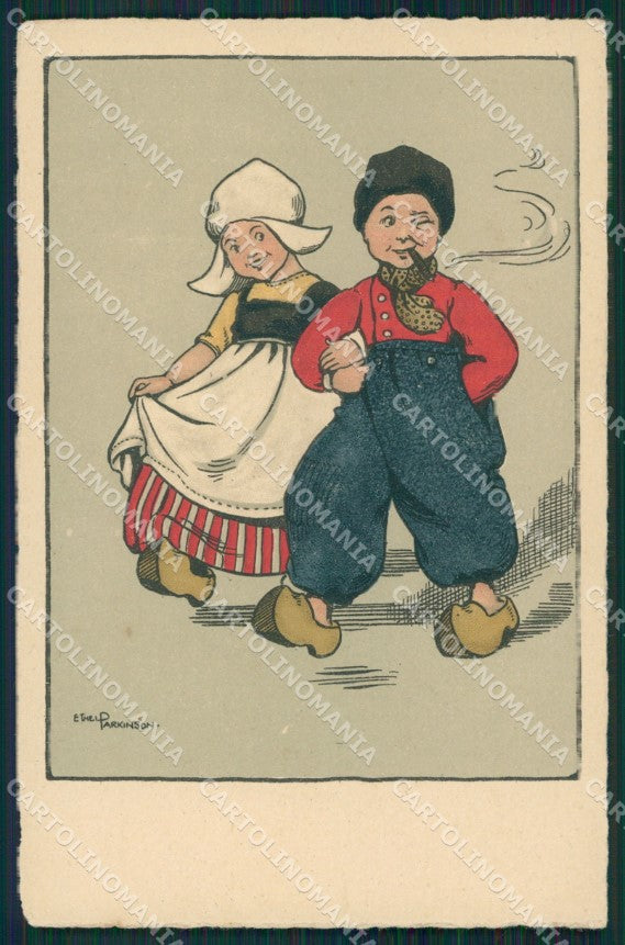 Ethel Parkinson Dutch Children Dondorf serie 380 postcard cartolina QT7026 – fronte