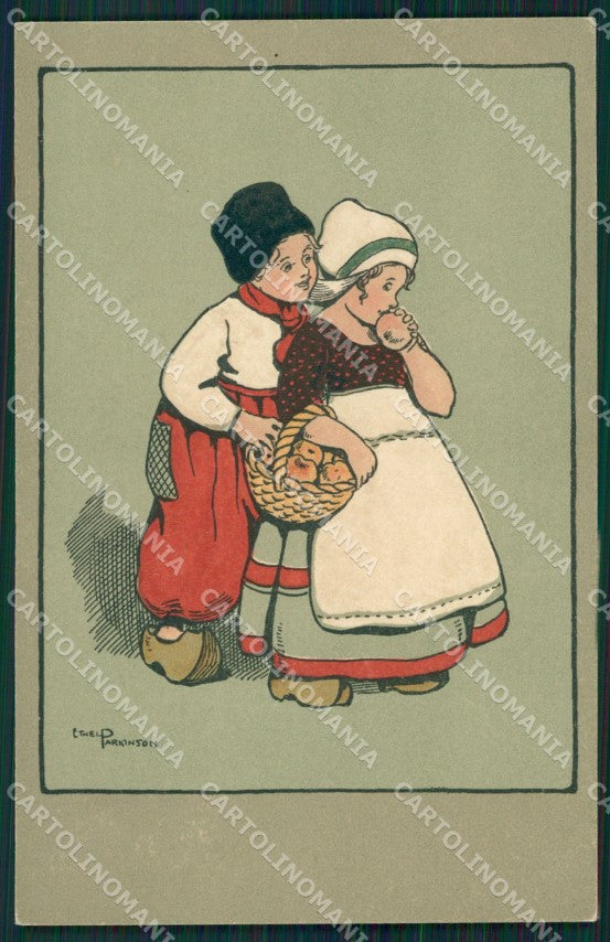 Ethel Parkinson Dutch Children Dondorf serie 380 postcard cartolina QT7027 – fronte