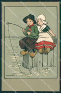 Ethel Parkinson Dutch Children Dondorf serie 380 postcard cartolina QT7028 – fronte