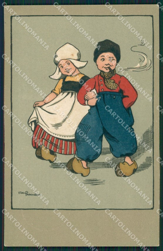 Ethel Parkinson Dutch Children Dondorf serie 380 postcard cartolina QT7029 – fronte