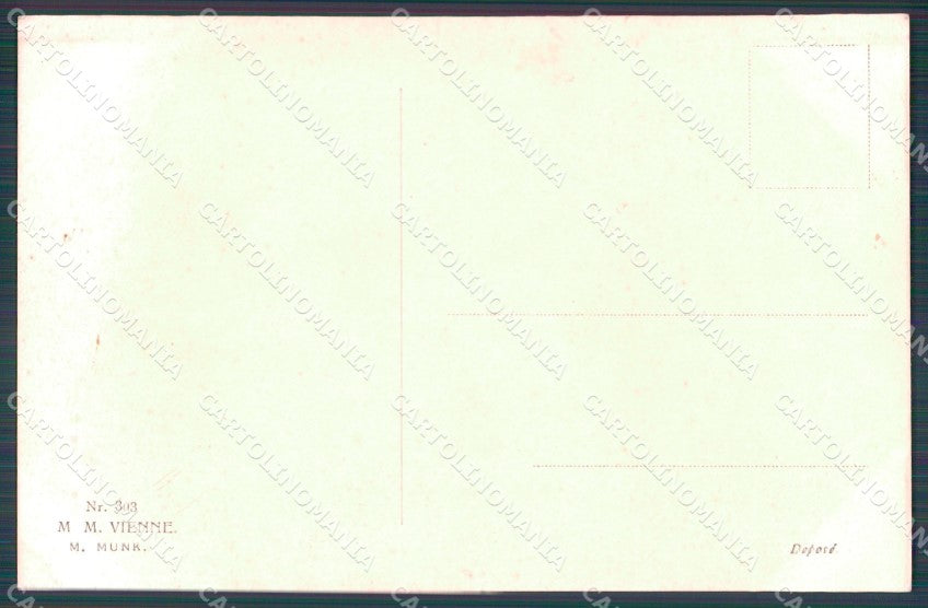 Clarence Underwood Lady and Piano MM Vienne 303 postcard cartolina QT7062 – retro