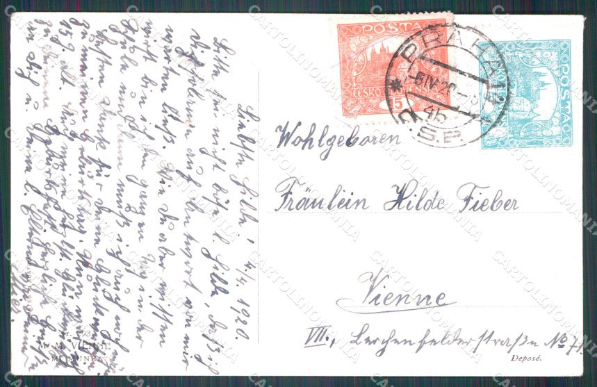 Reichert Hunting Dog Dachsund Deer Cervo Caccia MM 293 postcard cartolina QT7078 – retro