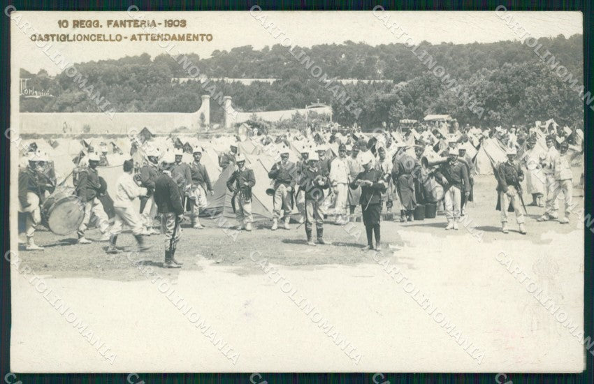 Livorno Castiglioncello Militari Fanteria X Reggimento Foto cartolina QT7516 – fronte