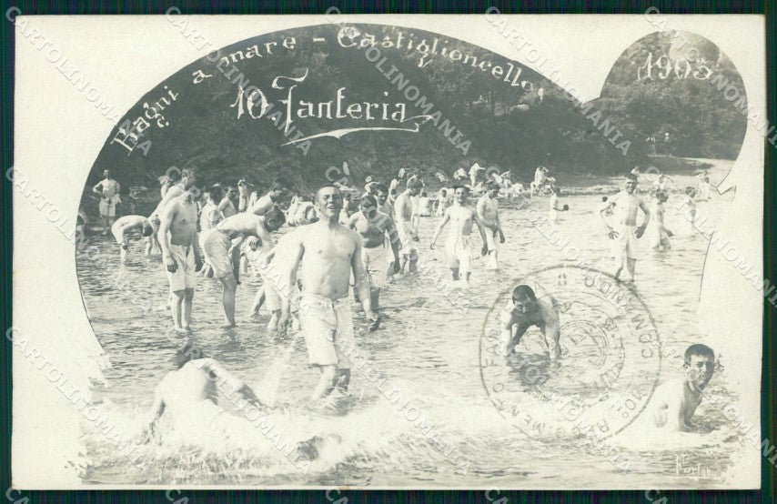 Livorno Castiglioncello Militari Fanteria X Reggimento Foto cartolina QT7520 – fronte