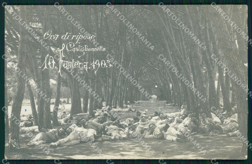 Livorno Castiglioncello Militari Fanteria X Reggimento Foto cartolina QT7521 – fronte