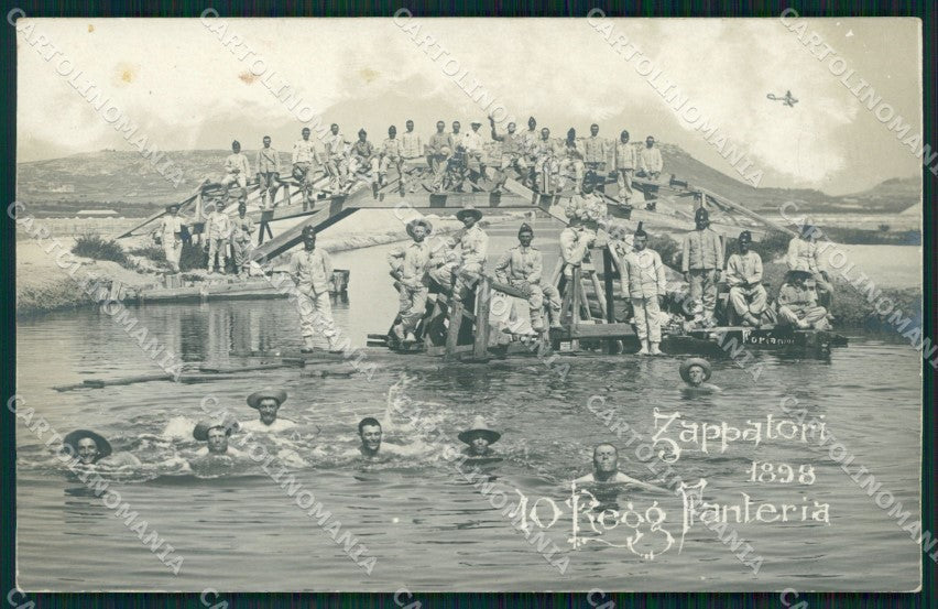 Livorno Castiglioncello Militari Fanteria X Reggimento Foto cartolina QT7523 – fronte